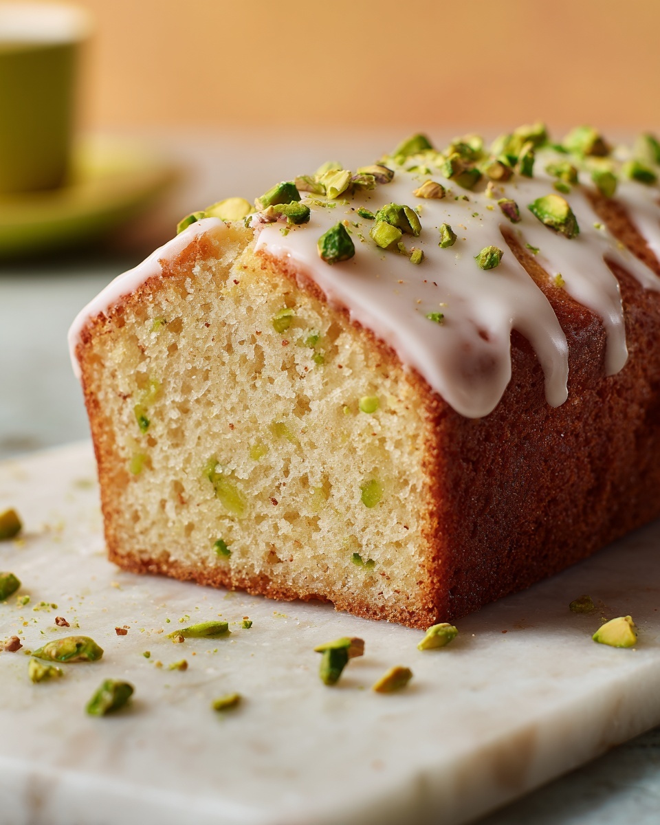 Pistachio Lemon Loaf with Glaze Recipe - Recipe Image