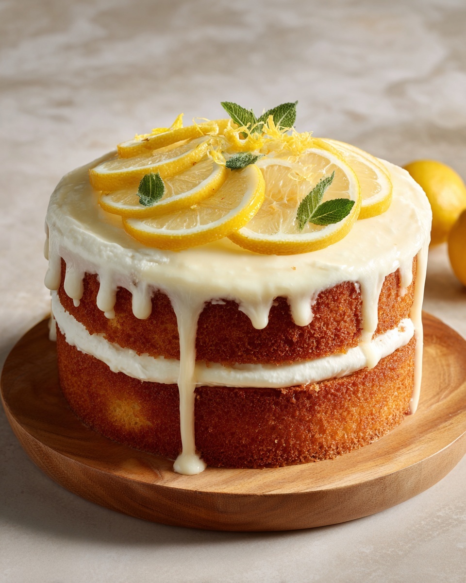Limoncello Cake with Mascarpone Frosting Recipe - Recipe Image