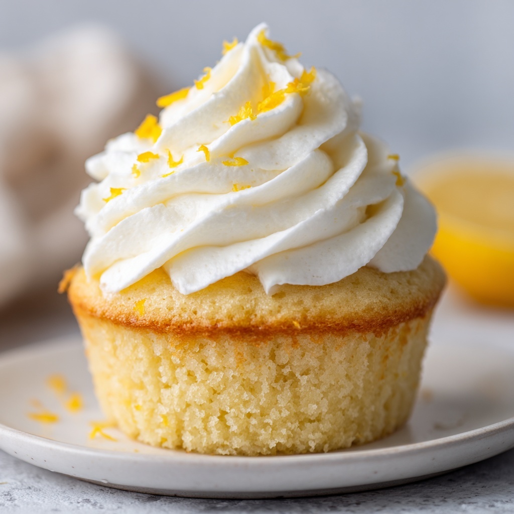 Lemon Muffins with Whipped Cream and Lemon Zest Recipe - Recipe Image