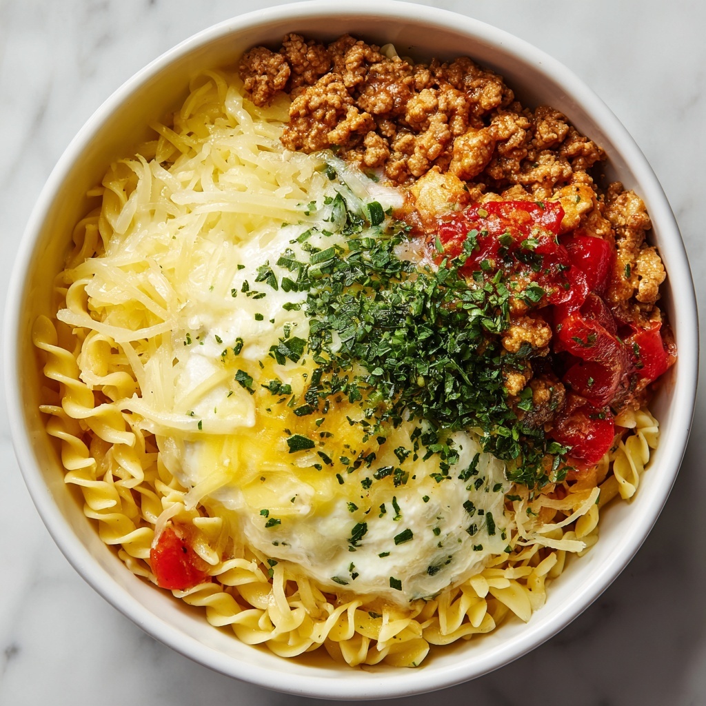 Cheeseburger Alfredo Pasta: A Delicious Twist on Comfort Food Recipe - Recipe Image