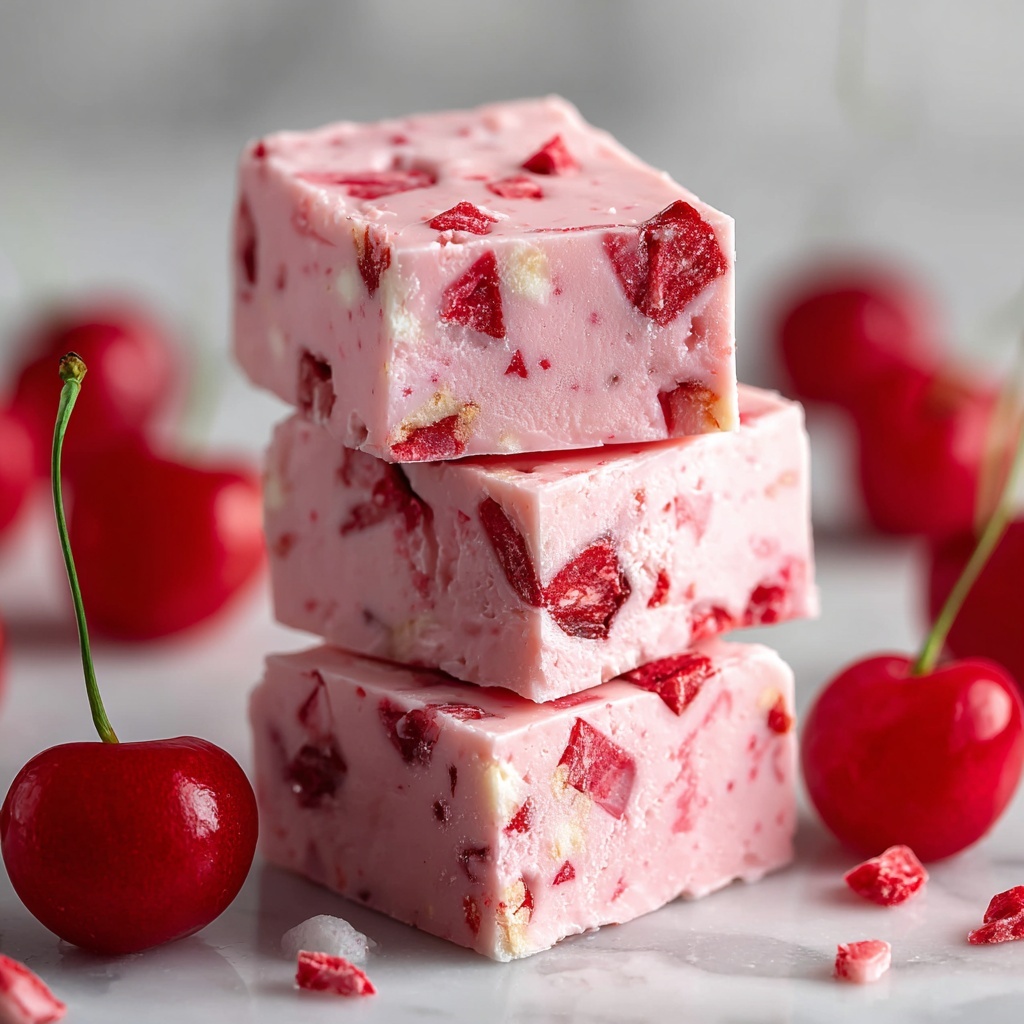 No-Bake Cherry Fudge Recipe - Recipe Image
