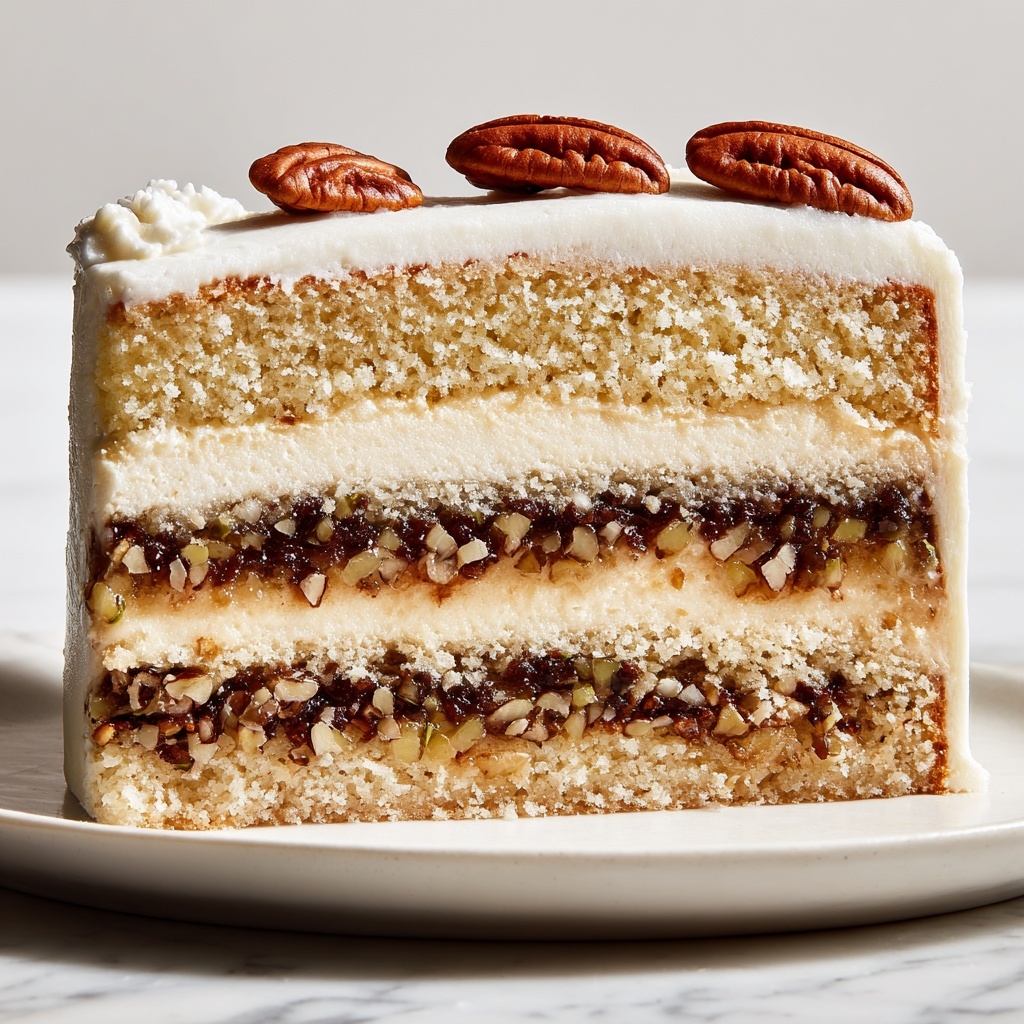 Pecan Pie Layer Cake Recipe - Recipe Image