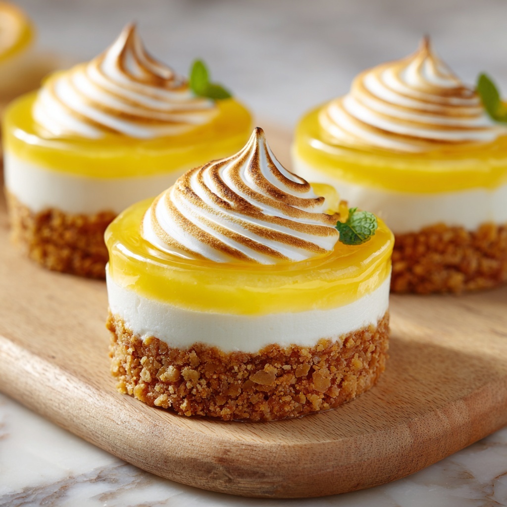 Mini Lemon Meringue Cheesecakes Recipe - Recipe Image