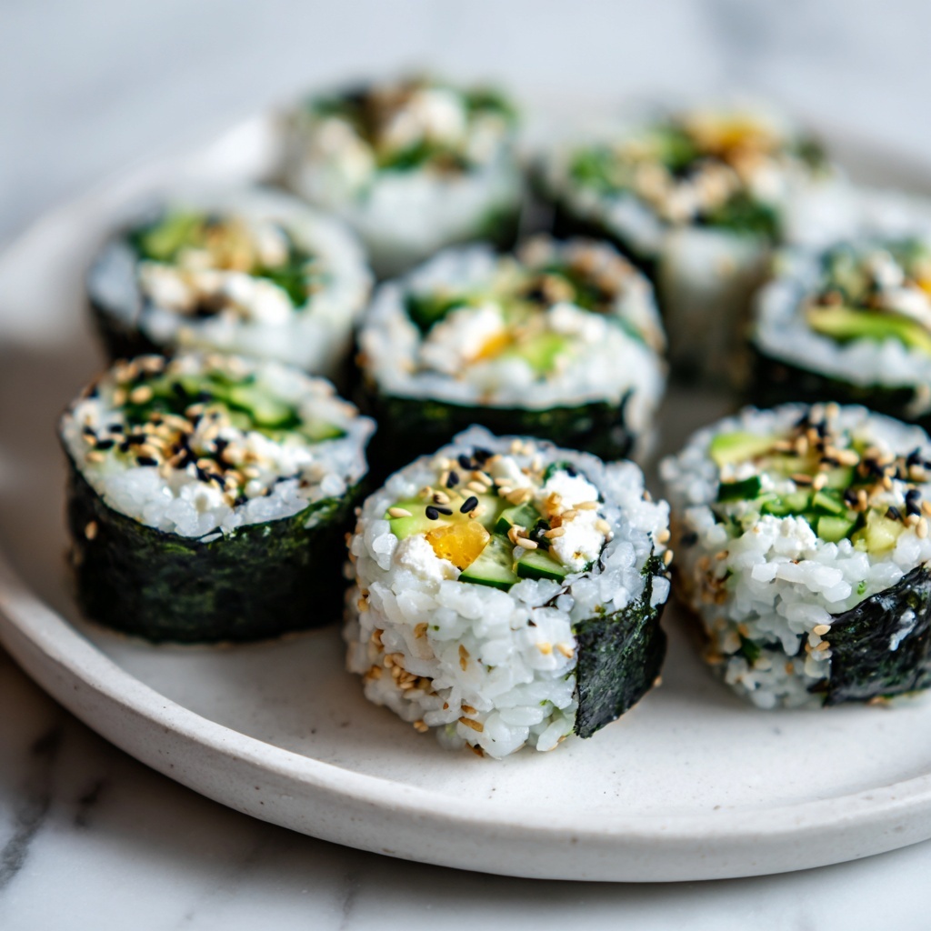 Easy Vegan Avocado Sushi Rolls Recipe - Recipe Image