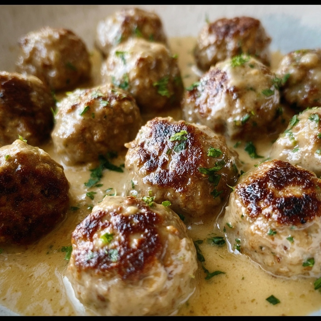 Meatballs in Dijon Gravy Recipe - Recipe Image