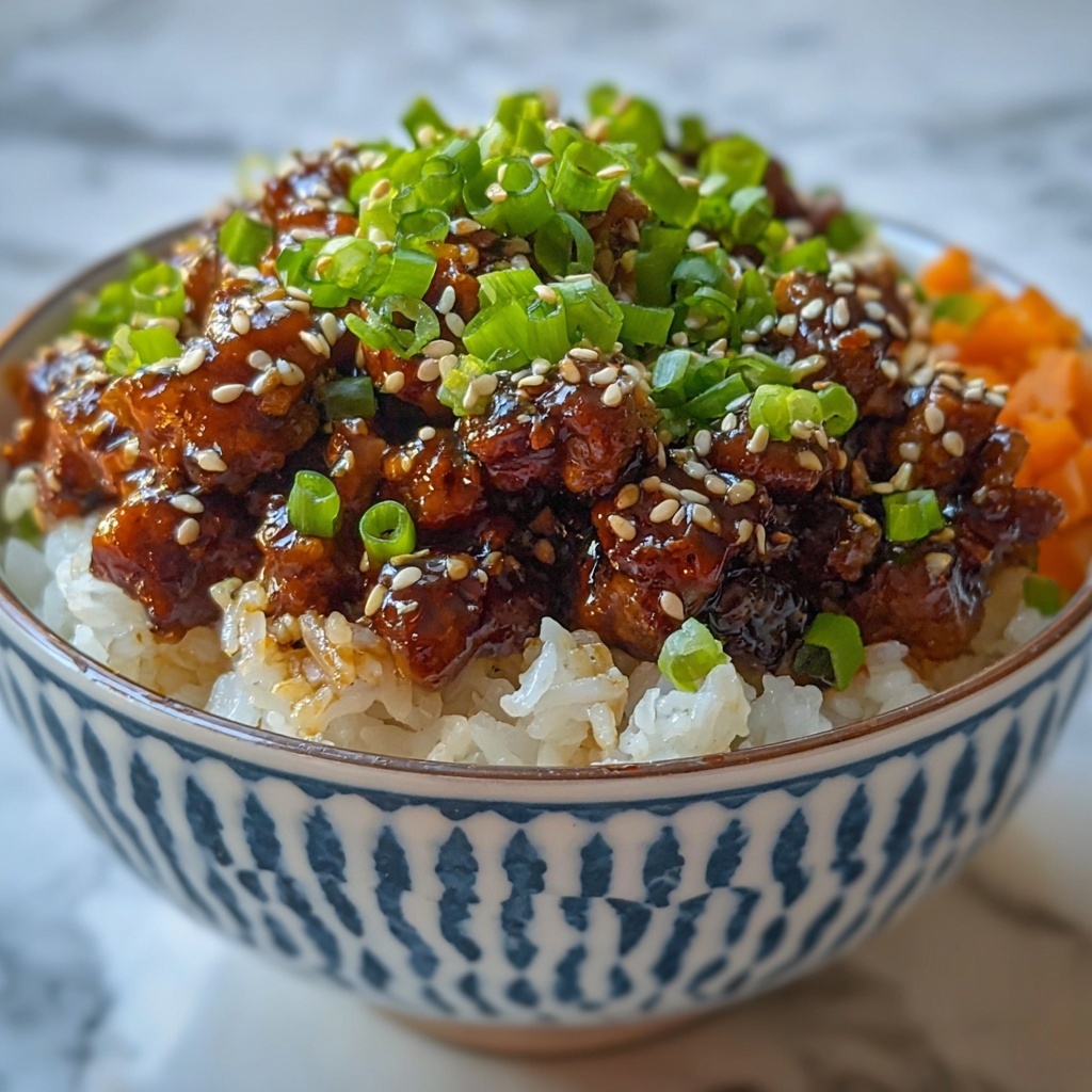 Healthy Ground Turkey Teriyaki Rice Bowl Recipe - Recipe Image