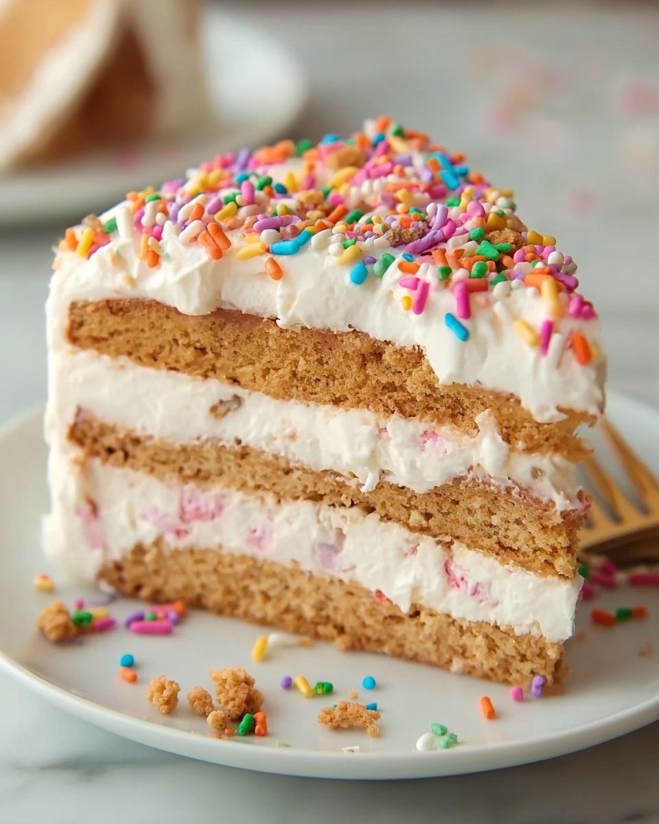 No Bake Birthday Cake Delight Recipe - Recipe Image