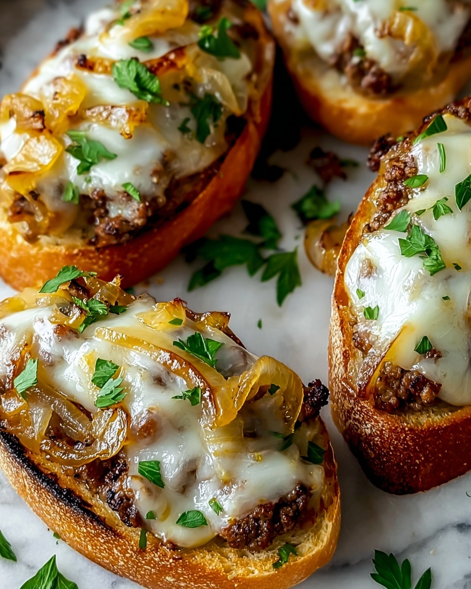 Cheesy French Onion Meatball Subs Recipe - Recipe Image