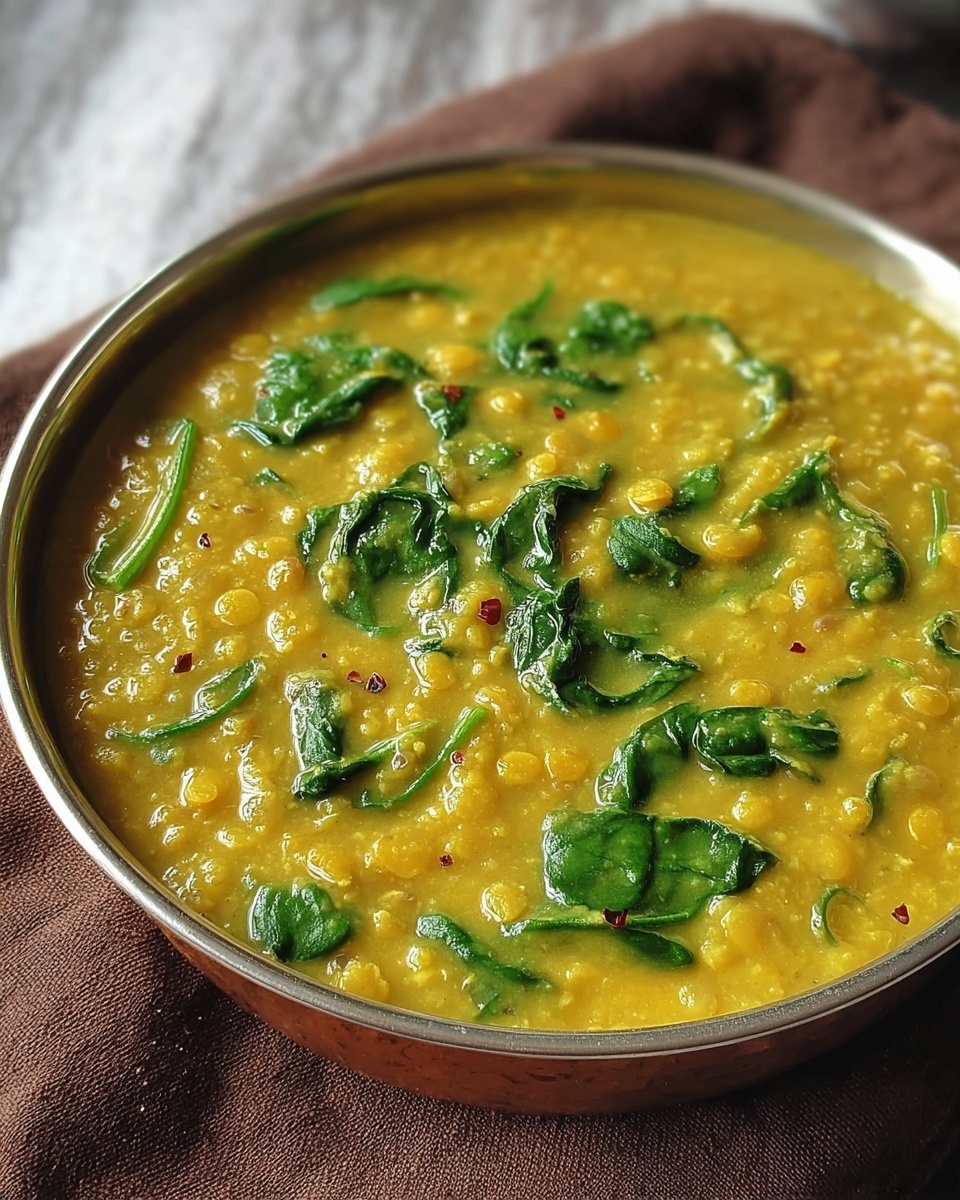 Indian Lentil Curry with Spinach Recipe - Recipe Image
