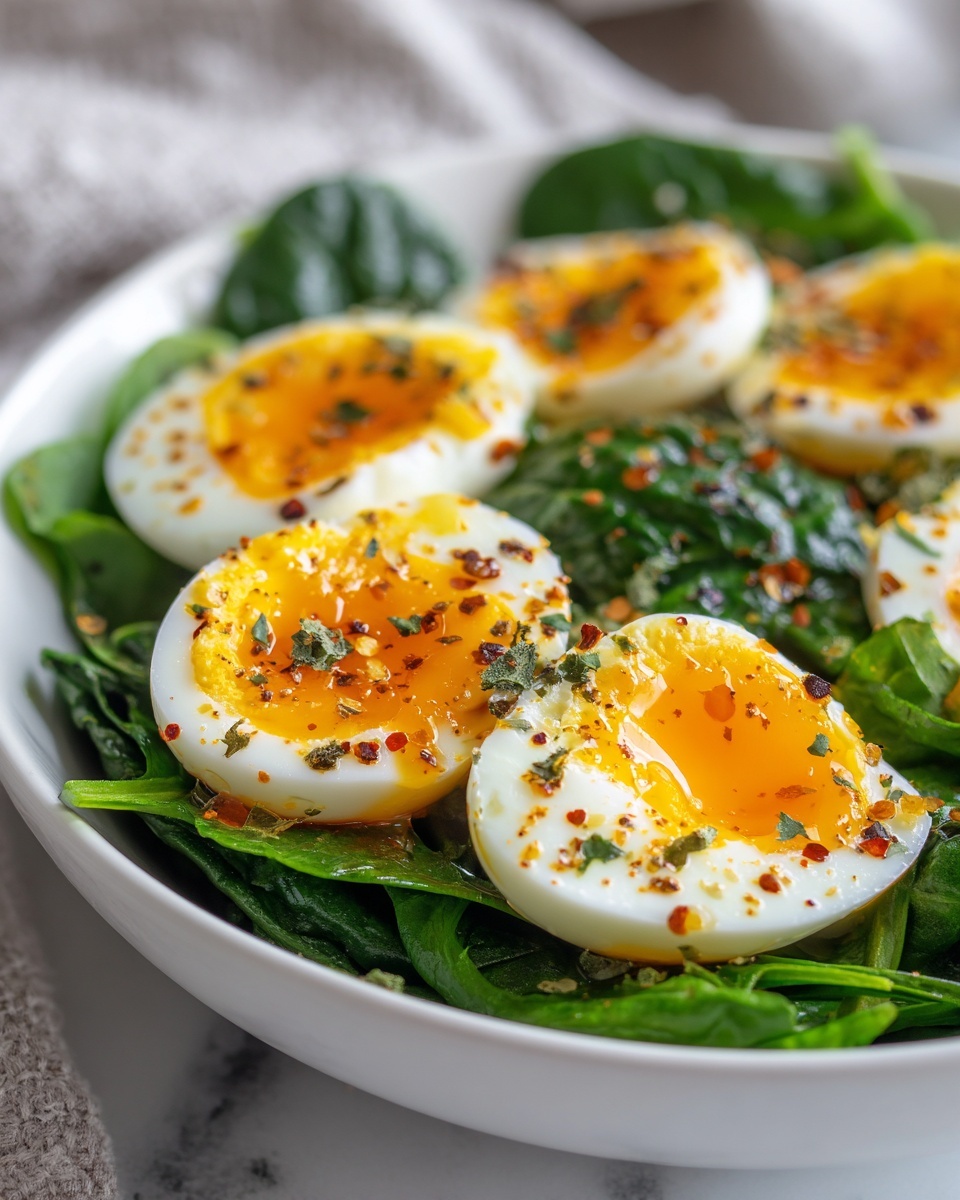 Hard-Boiled Egg and Spinach Breakfast Salad Recipe - Recipe Image
