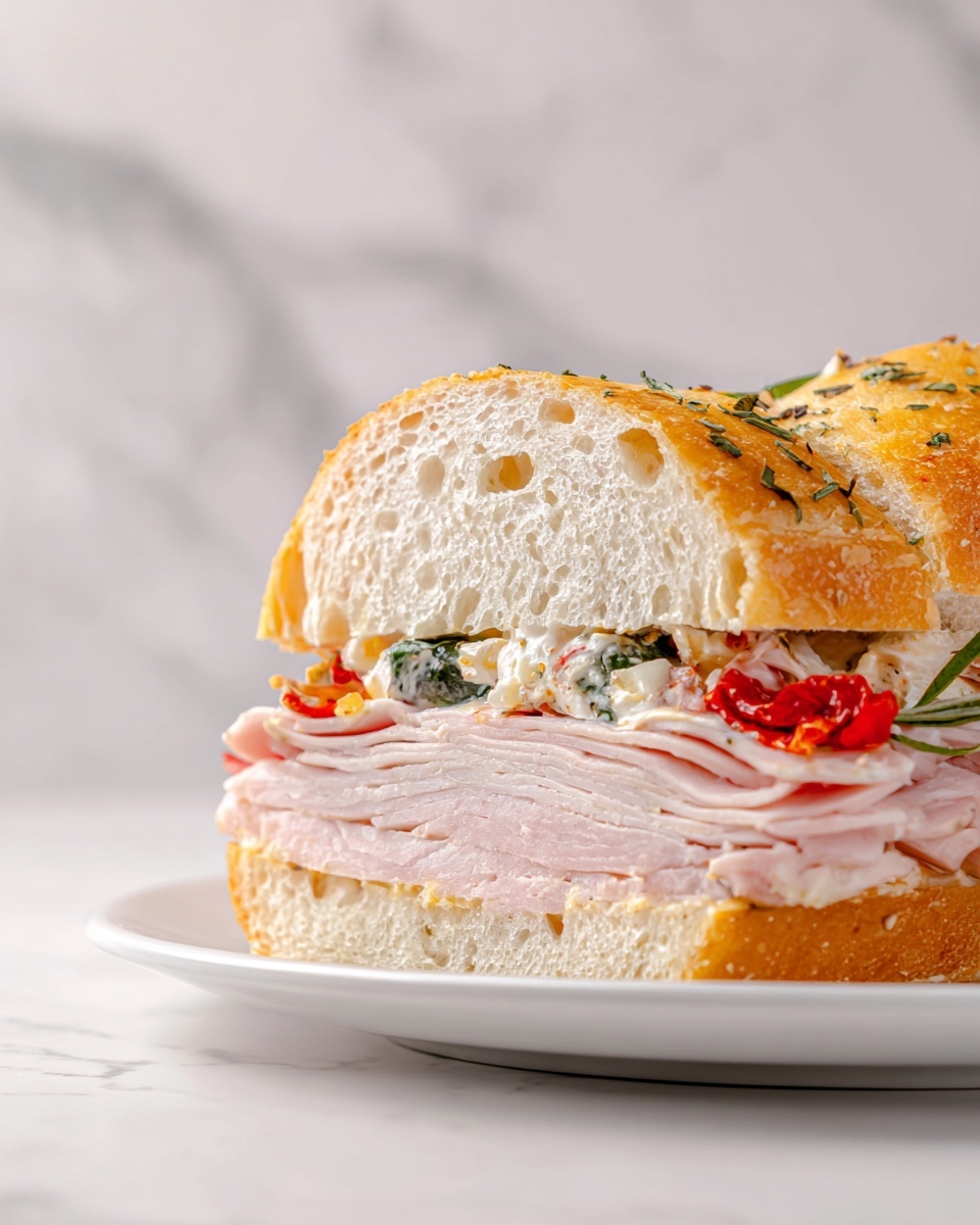Trader Joe’s Sun-Dried Tomato Focaccia Turkey Sandwich Recipe - Recipe Image