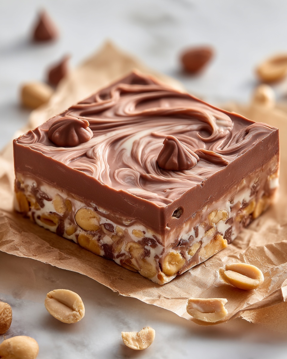 Healthy No-Bake Chocolate Peanut Butter Crunch Bars Recipe - Recipe Image