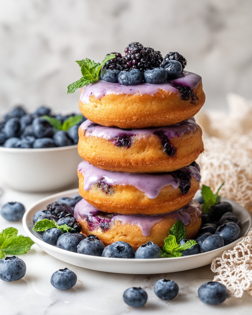 Blueberry Cake Donuts Recipe - Recipe Image