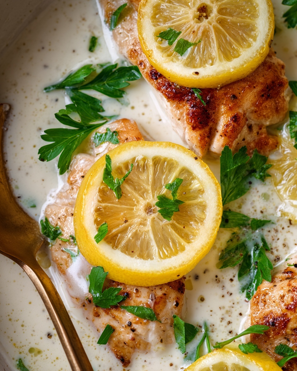 Lemon Garlic Chicken in Creamy Sauce Recipe - Recipe Image