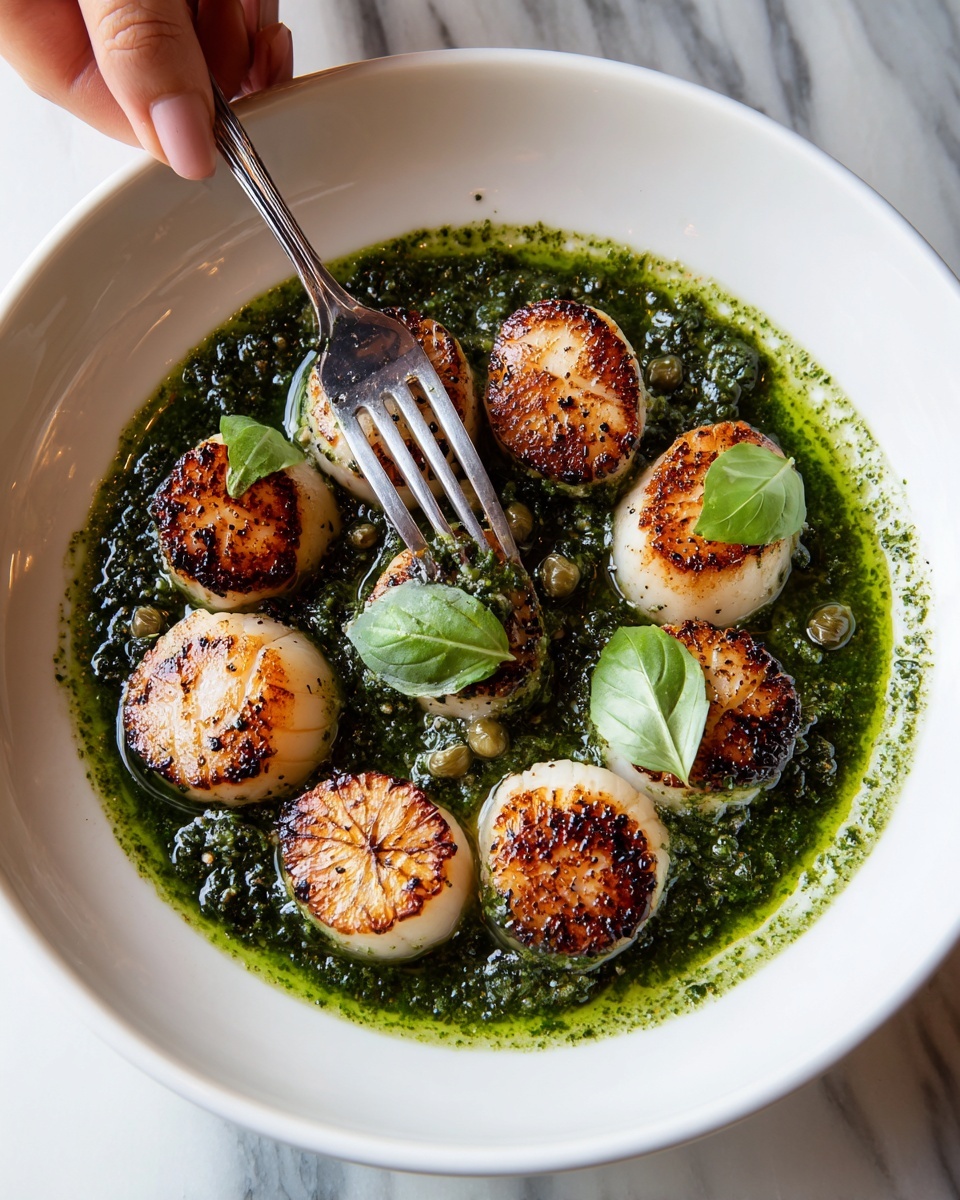 Scallops with Orange, Basil, and Caper Dressing Recipe - Recipe Image