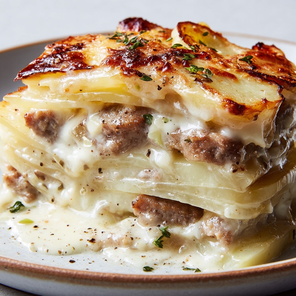 Creamy Sausage & Potato Bake Recipe - Recipe Image