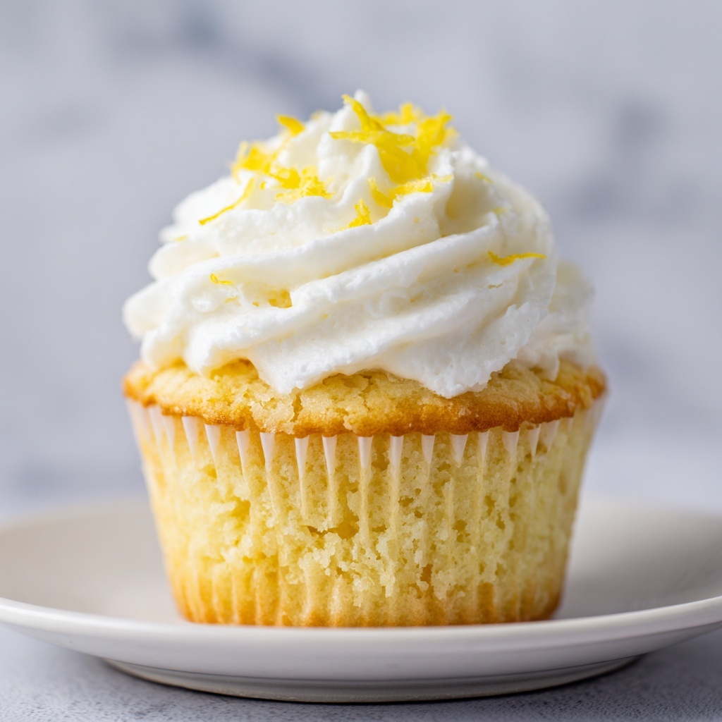 Lemon Muffins with Whipped Cream and Lemon Zest Recipe - Recipe Image