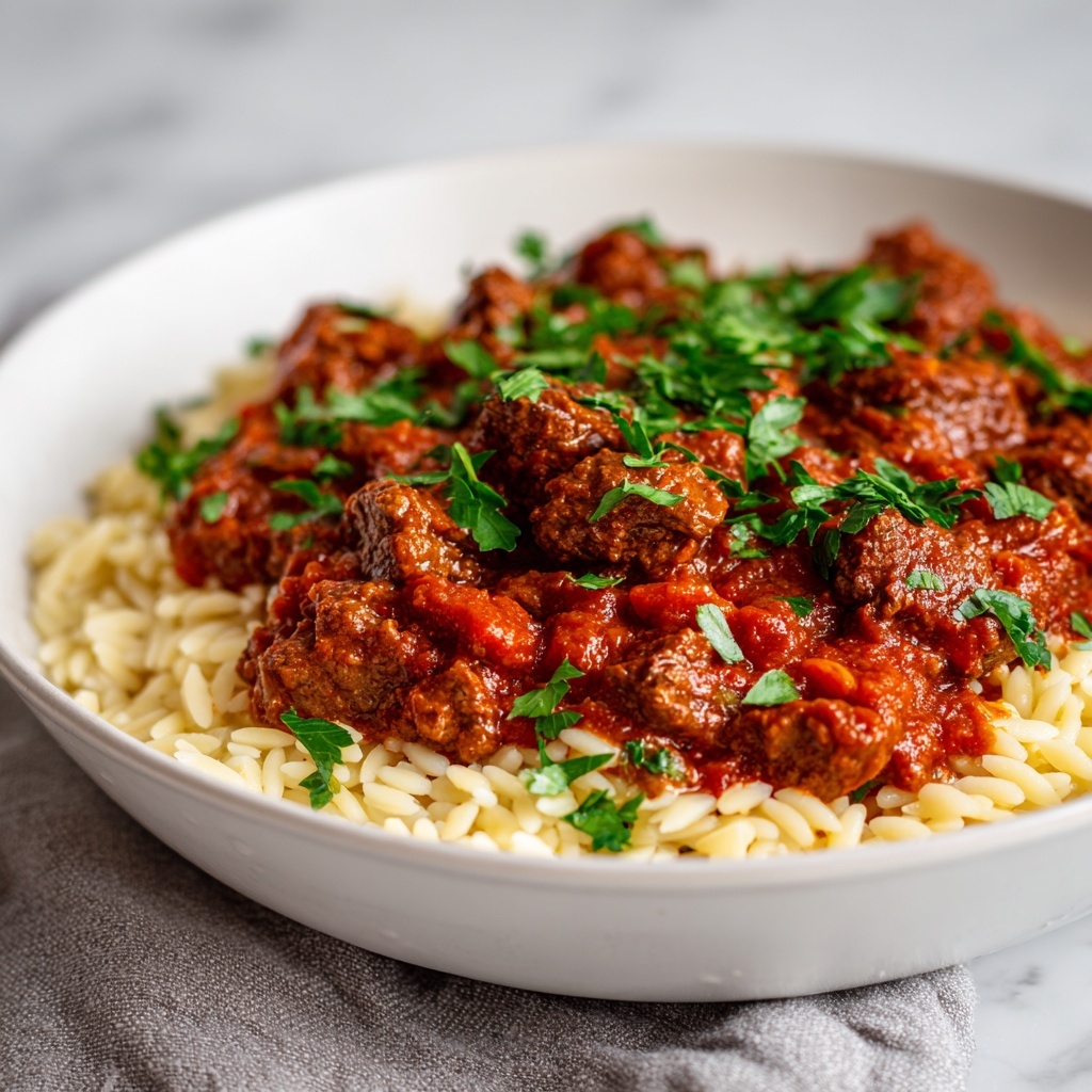 Beef Giouvetsi: A Traditional Greek Beef and Orzo Stew Recipe - Recipe Image