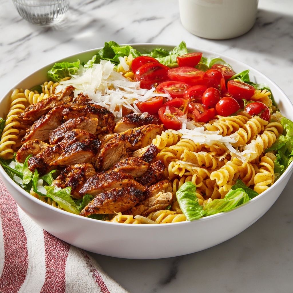 Chicken Caesar Pasta Salad Recipe - Recipe Image