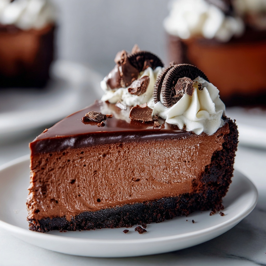 No Bake Chocolate Cheesecake Recipe - Recipe Image