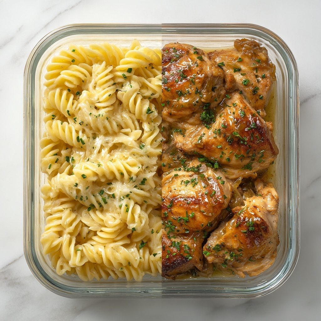 High Protein Honey Garlic Butter Chicken with Creamy Mac & Cheese Recipe - Recipe Image