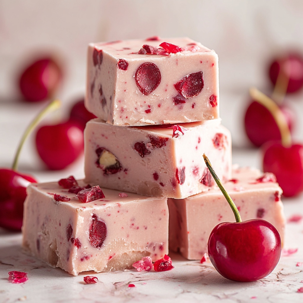 No-Bake Cherry Fudge Recipe - Recipe Image