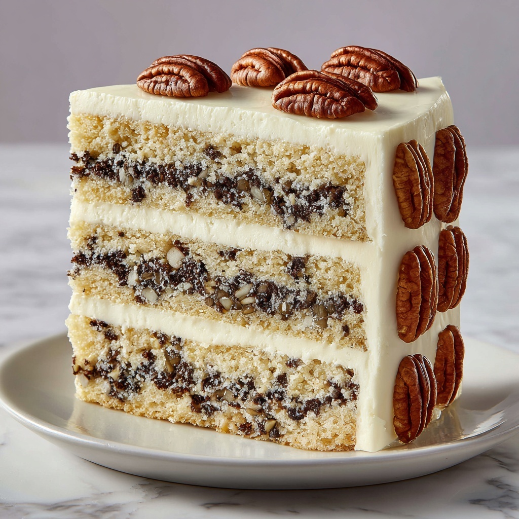 Pecan Pie Layer Cake Recipe - Recipe Image