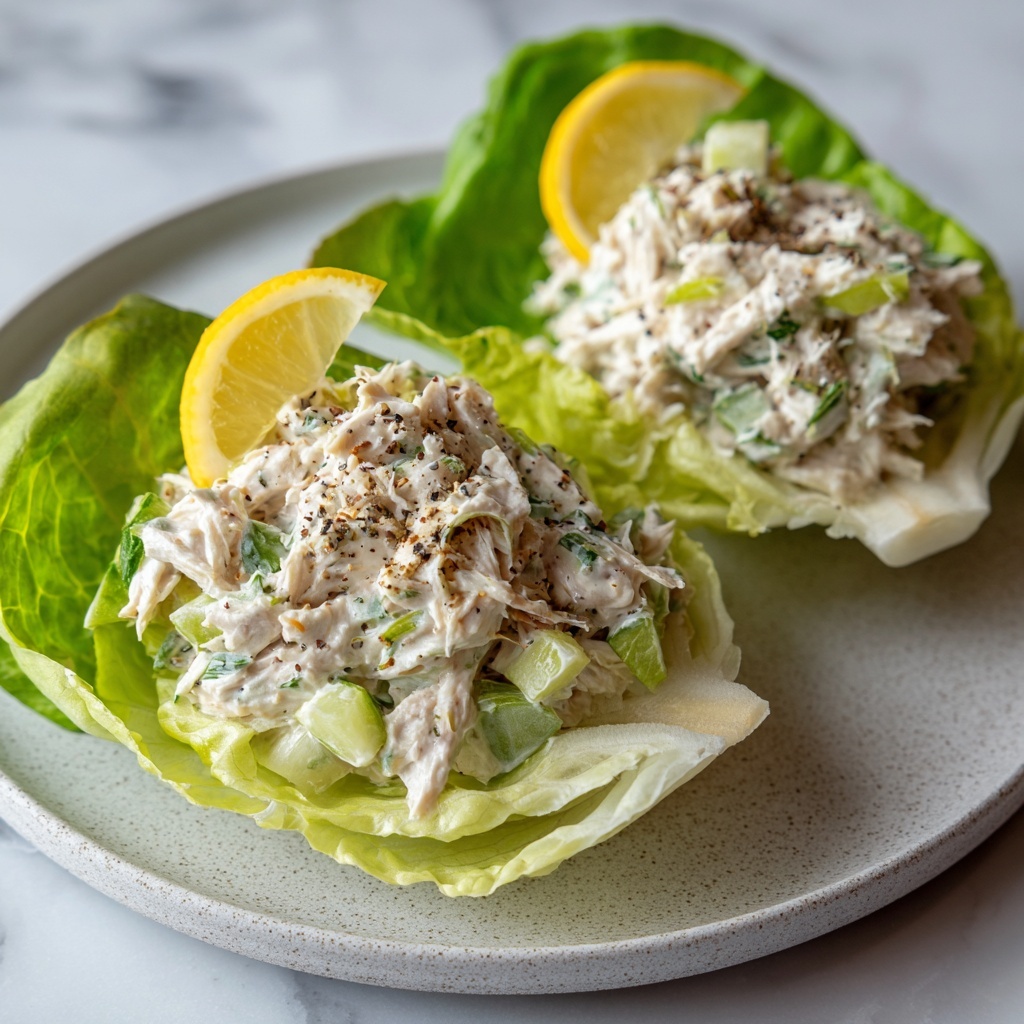 Tuna Salad Lettuce Wraps with Lemon, Dill & Black Pepper Mayo Recipe - Recipe Image