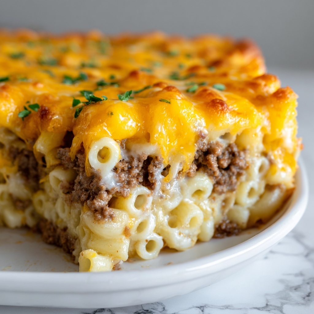 Mac and Cheese Meatloaf Casserole Recipe - Recipe Image