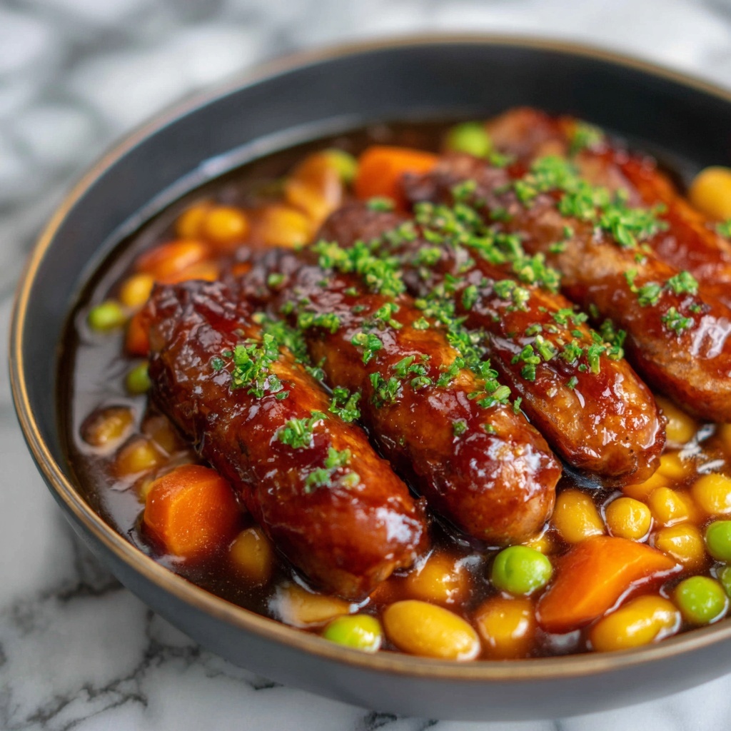 Healthier Curried Sausages Recipe - Recipe Image