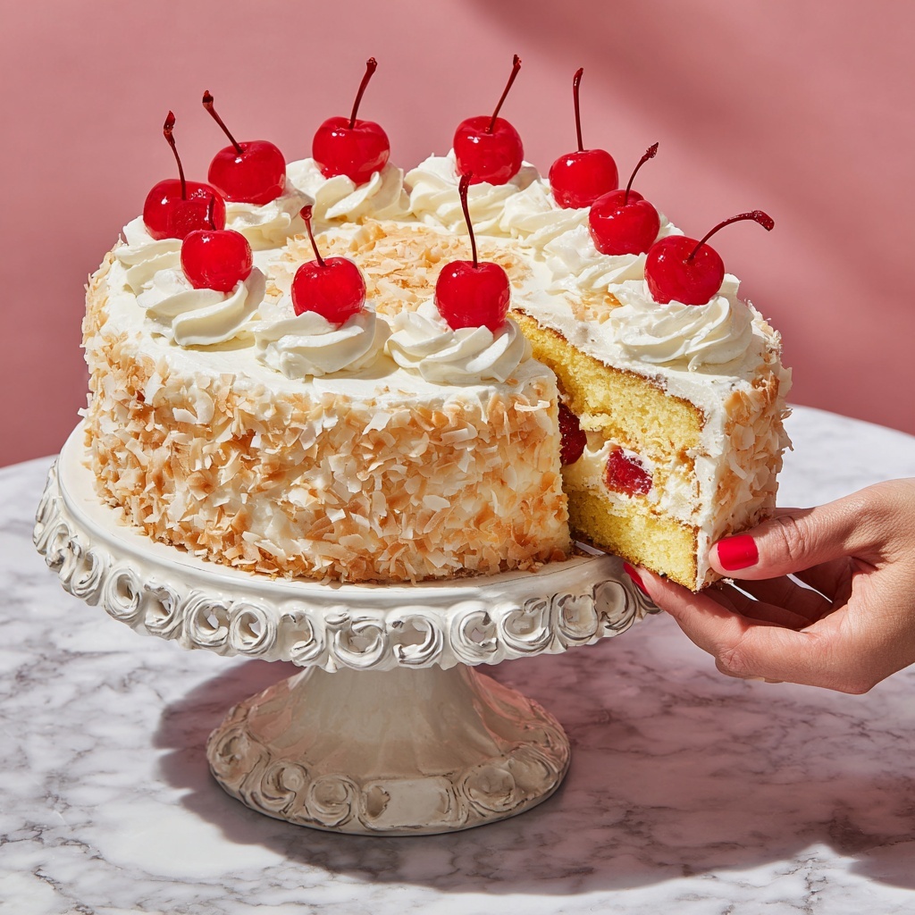 Old-Fashioned Snowball Cake Recipe - Recipe Image