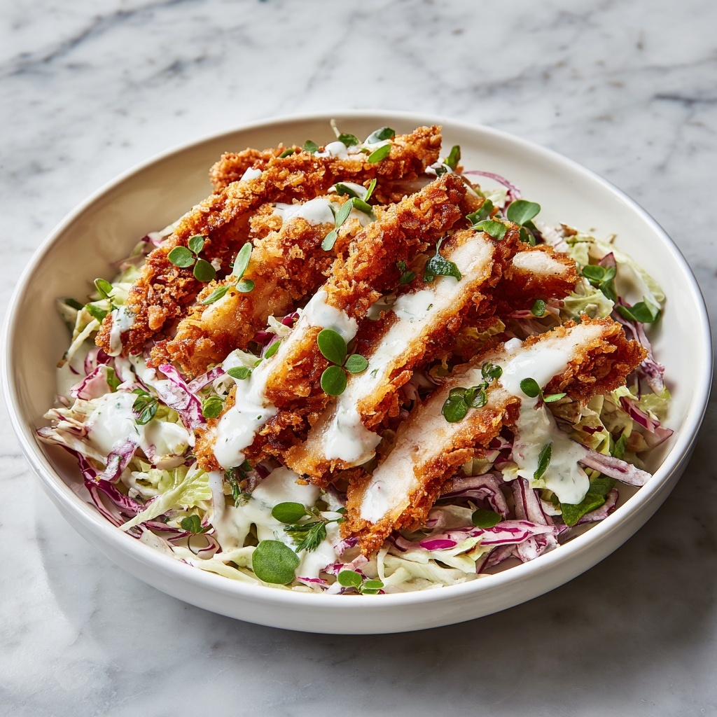 Caesar Slaw with Crispy Chicken Recipe - Recipe Image