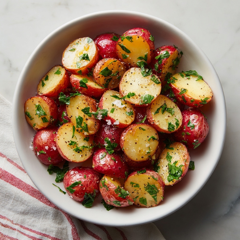 Slow Cooker Garlic Herb Baby Potatoes with Parmesan Recipe - Recipe Image