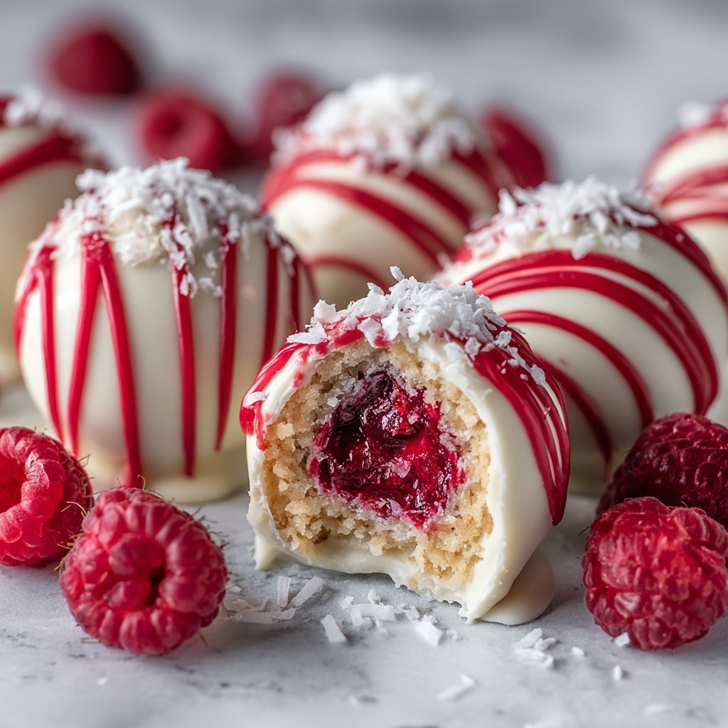 White Chocolate Raspberry Cheesecake Balls Recipe - Recipe Image