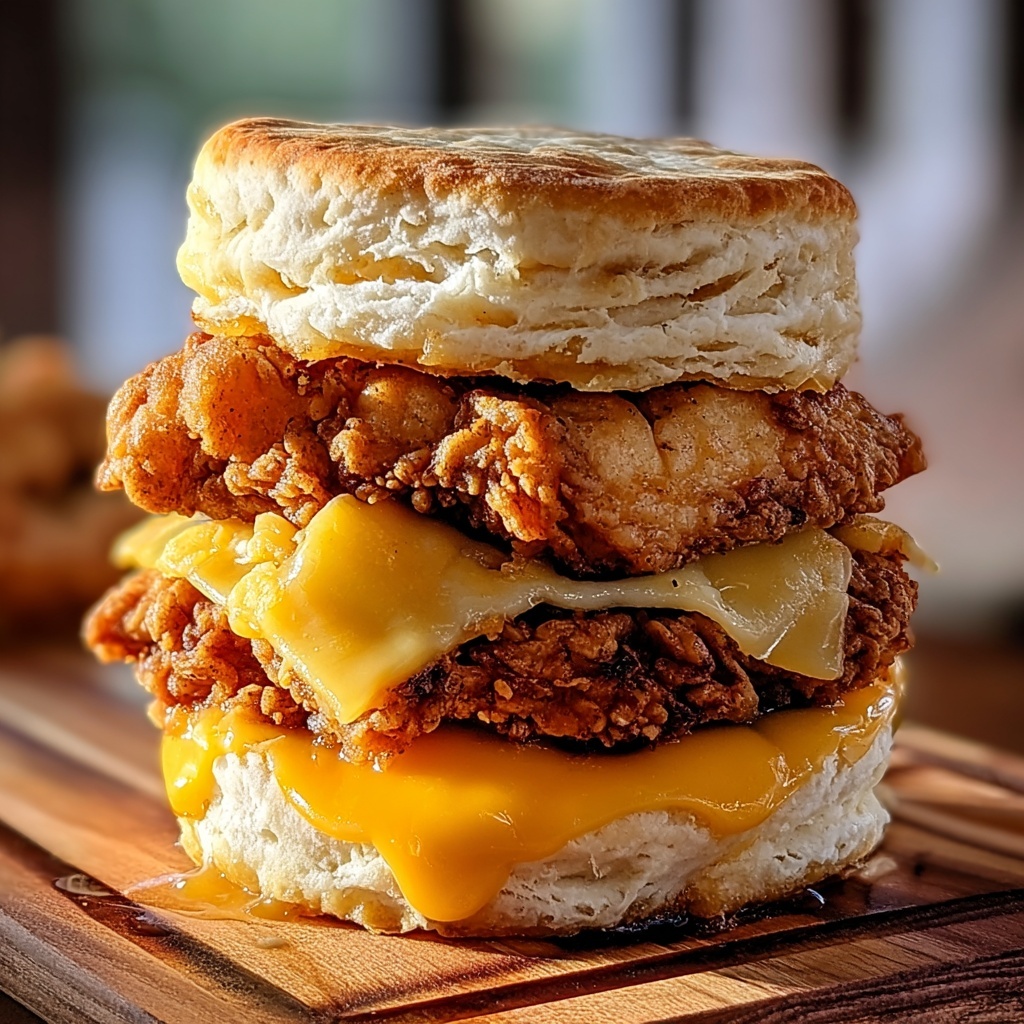 Buttermilk Biscuit Fried Chicken Sandwich Recipe - Recipe Image