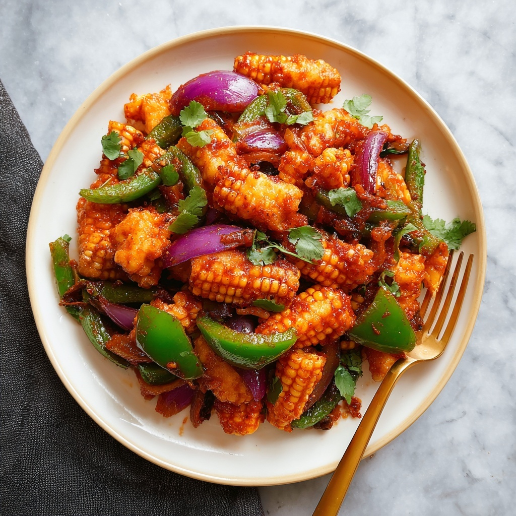 Crispy Chilli Babycorn Recipe - Recipe Image