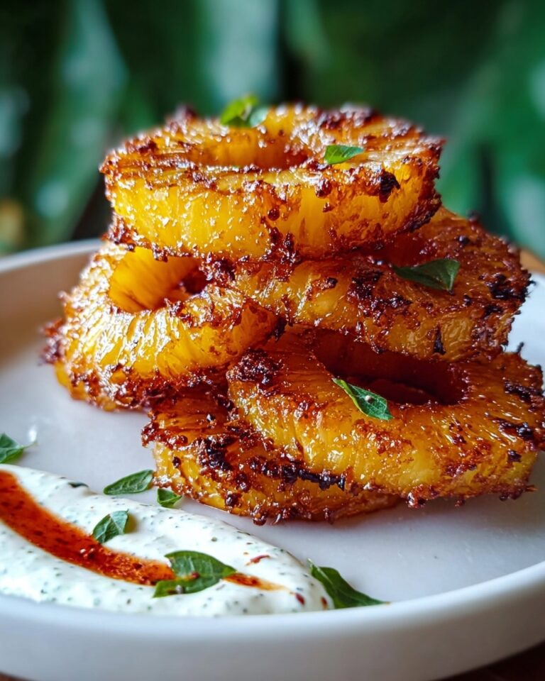 Fried Pineapple Rings Snack Recipe
