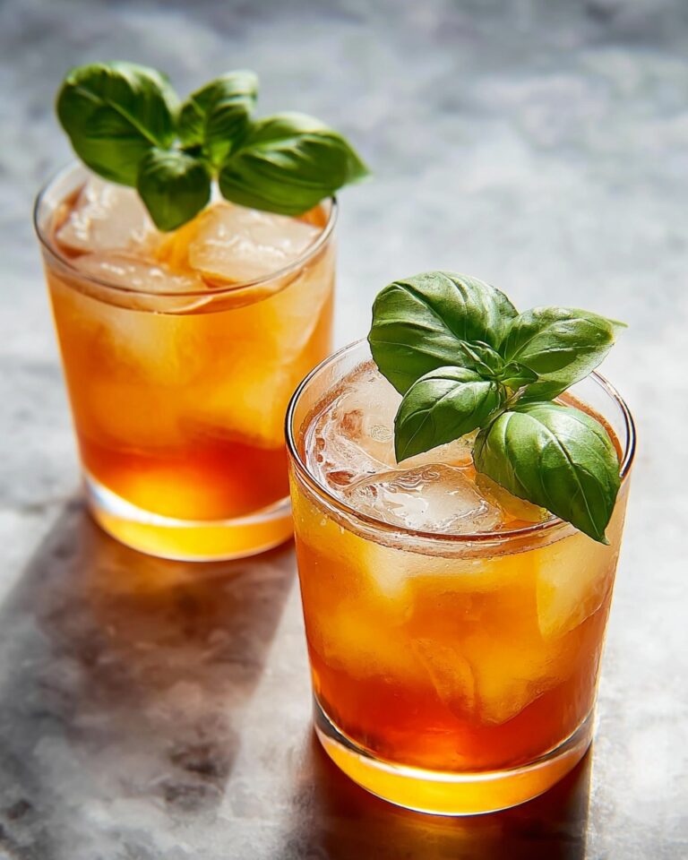 Peach Basil Iced Tea Recipe