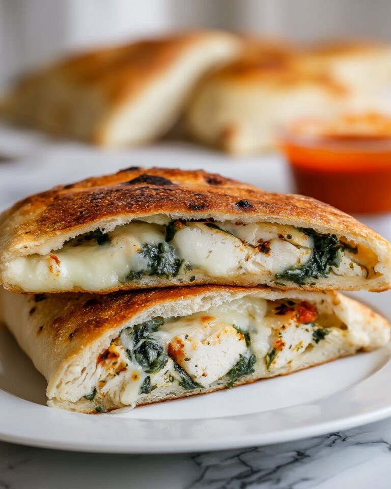 Creamy Chicken Spinach Ricotta Calzone Recipe