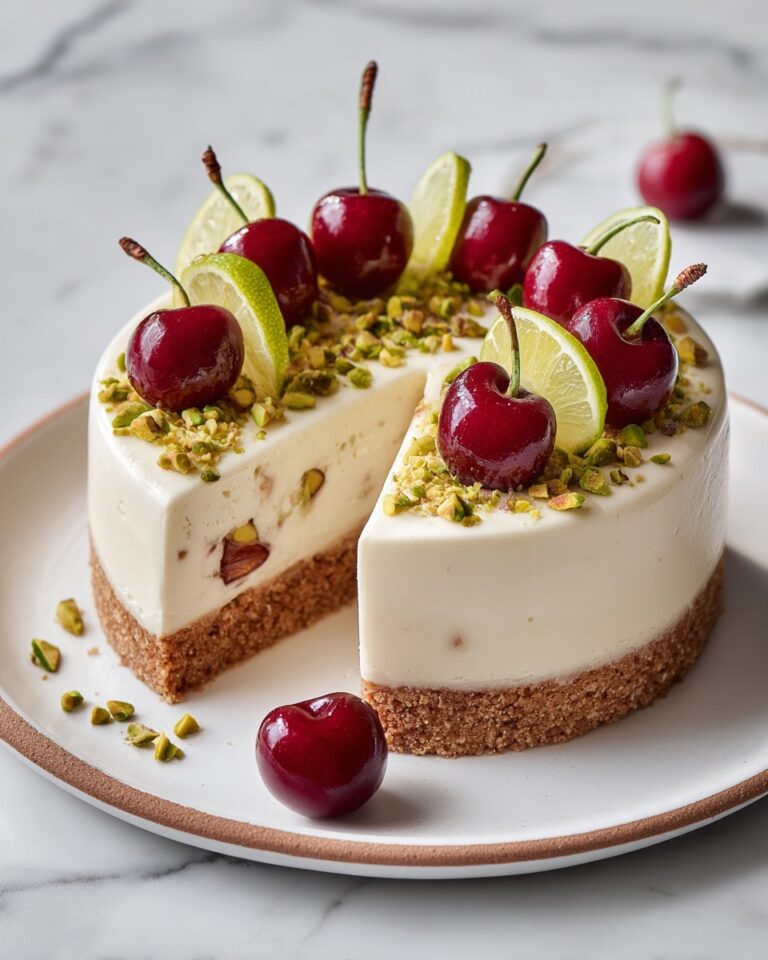 Lemon-Lime Cherry Pistachio Cheesecake Recipe