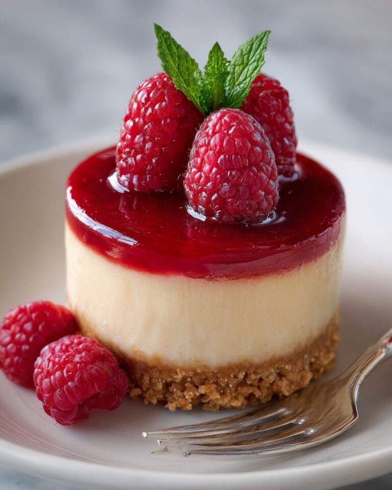 Mini Lemon Cheesecakes with Raspberry Sauce Recipe