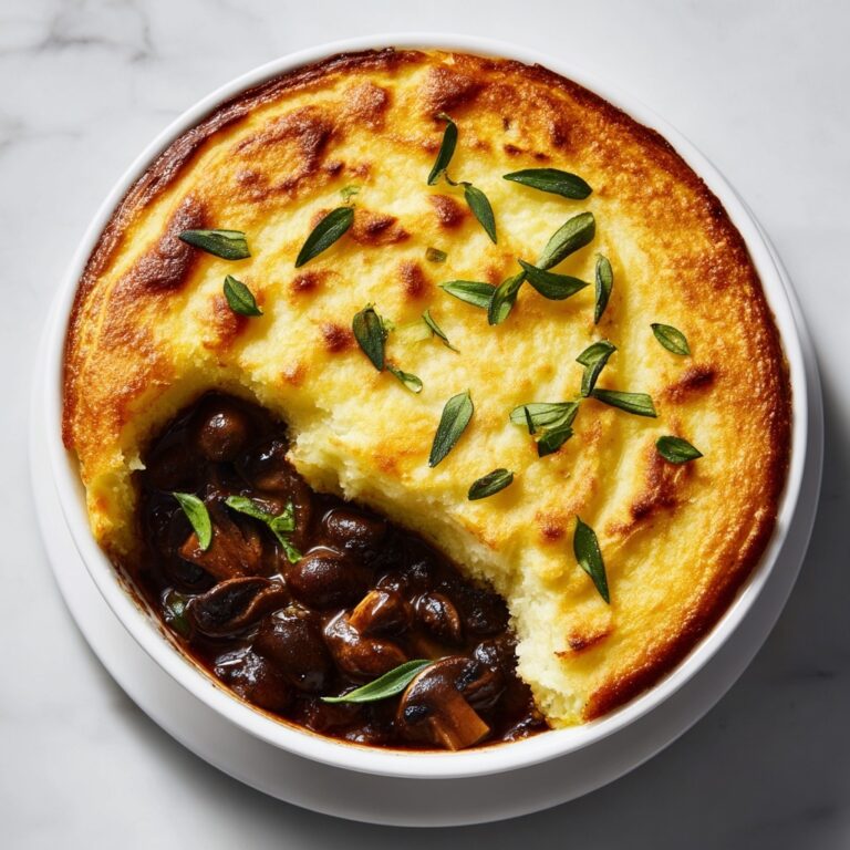 Shiitake Cottage Pie with Cauliflower Mash Recipe