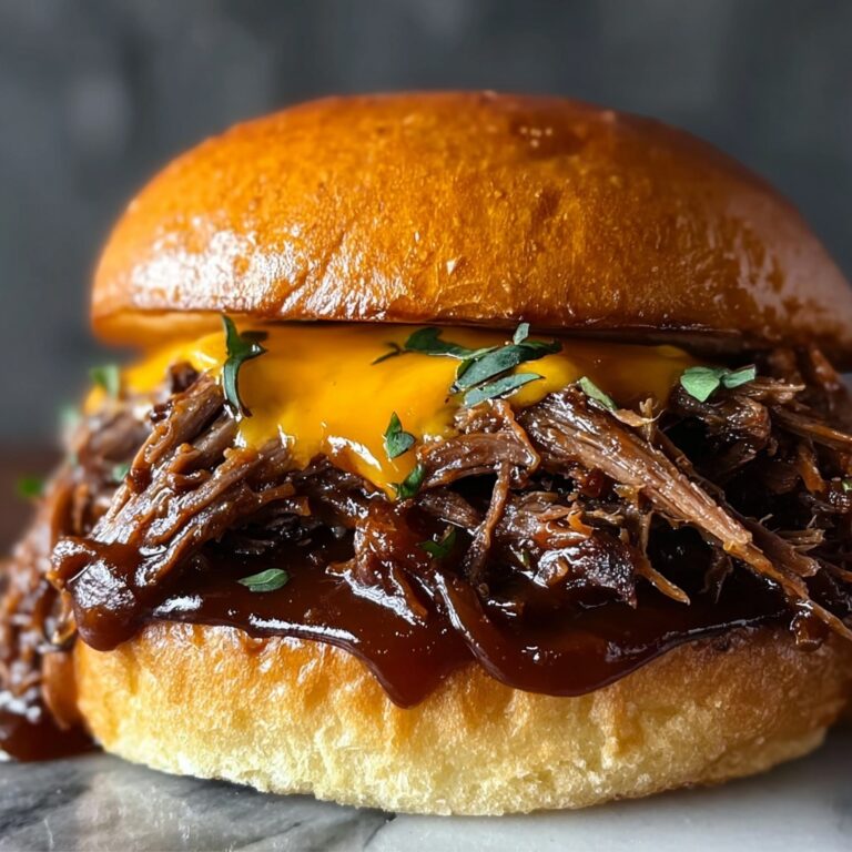 Pulled Beef Sandwich with Smoky Barbecue and Coleslaw Recipe