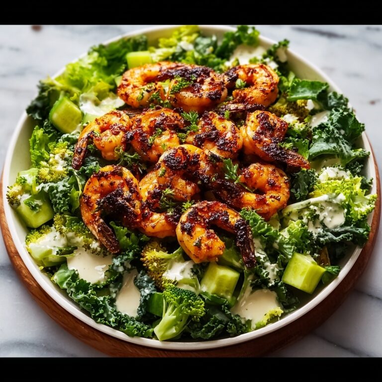 Hot Honey Blackened Shrimp Caesar Salad Recipe