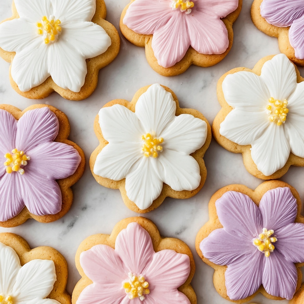 Colorful Flower Cookie Delights with Buttercream Frosting Recipe - Recipe Image