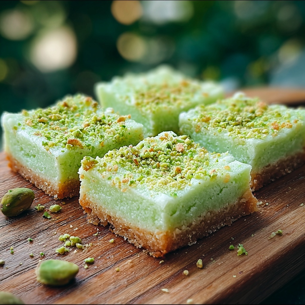 Buttery Pistachio Sugar Cookie Bars Recipe - Recipe Image
