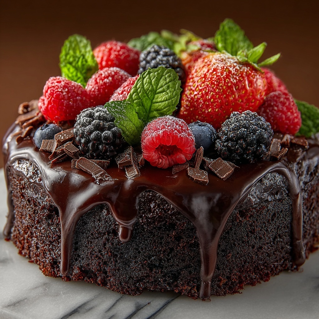 Easy Chocolate Fudge Cake Recipe - Recipe Image