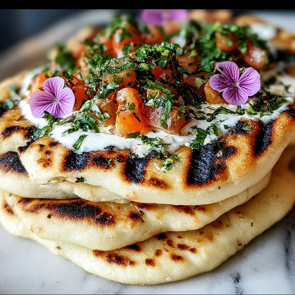 Grilled Naan (Indian Flatbread) Recipe - Recipe Image