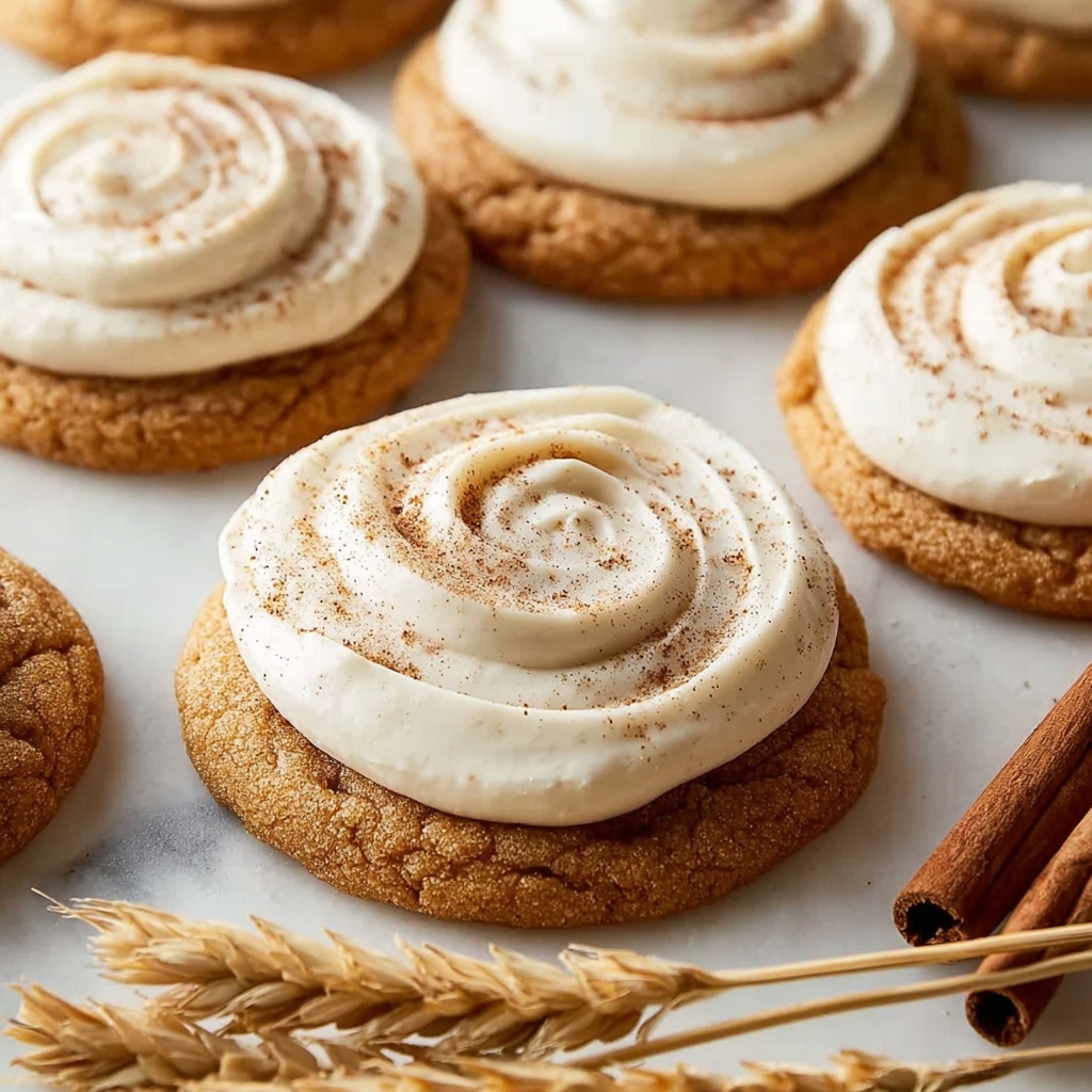 Pumpkin Cookies with Cream Cheese Frosting Recipe - Recipe Image