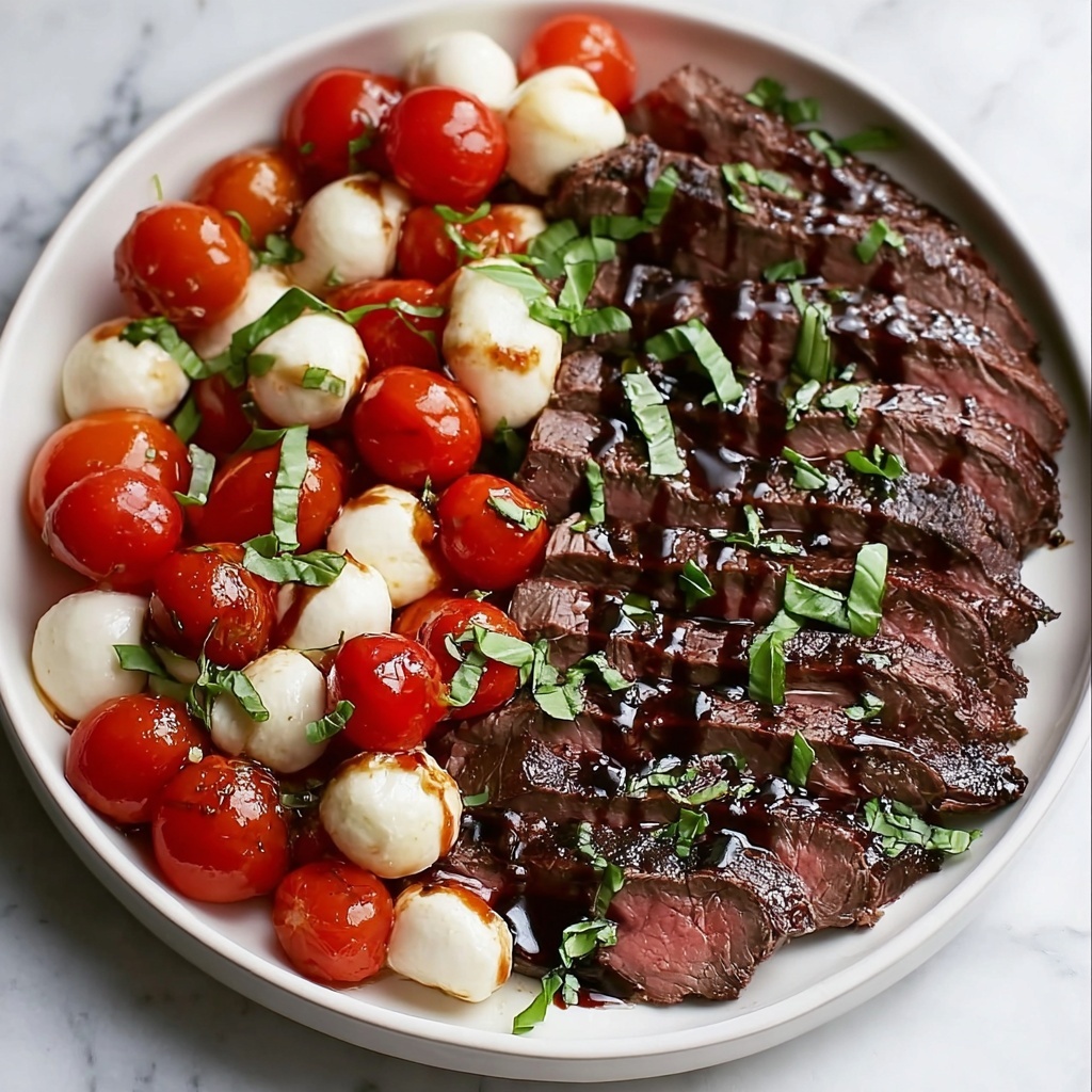 Balsamic Caprese Grilled Flank Steak Recipe - Recipe Image